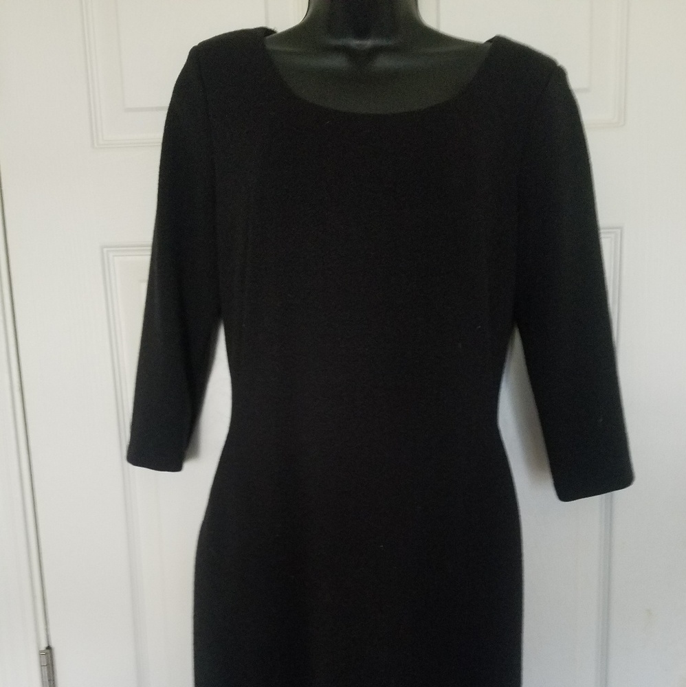 Calvin Klein size 12 Boatneck Black Cocktail Dress